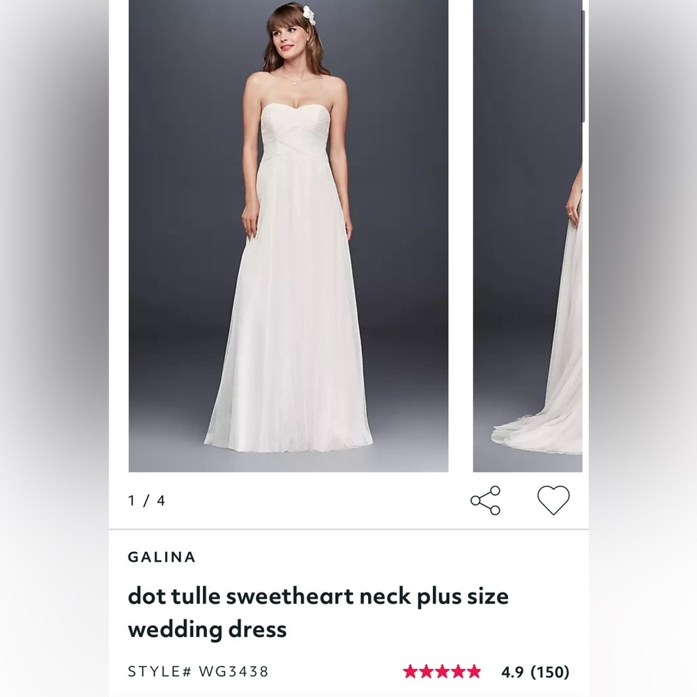 Galina for David’s bridal wedding dress in excellent condition